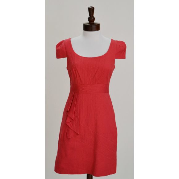 NWT Max Cleo Dress Coral Sheath Cotton Size 10 - Picture 4 of 7